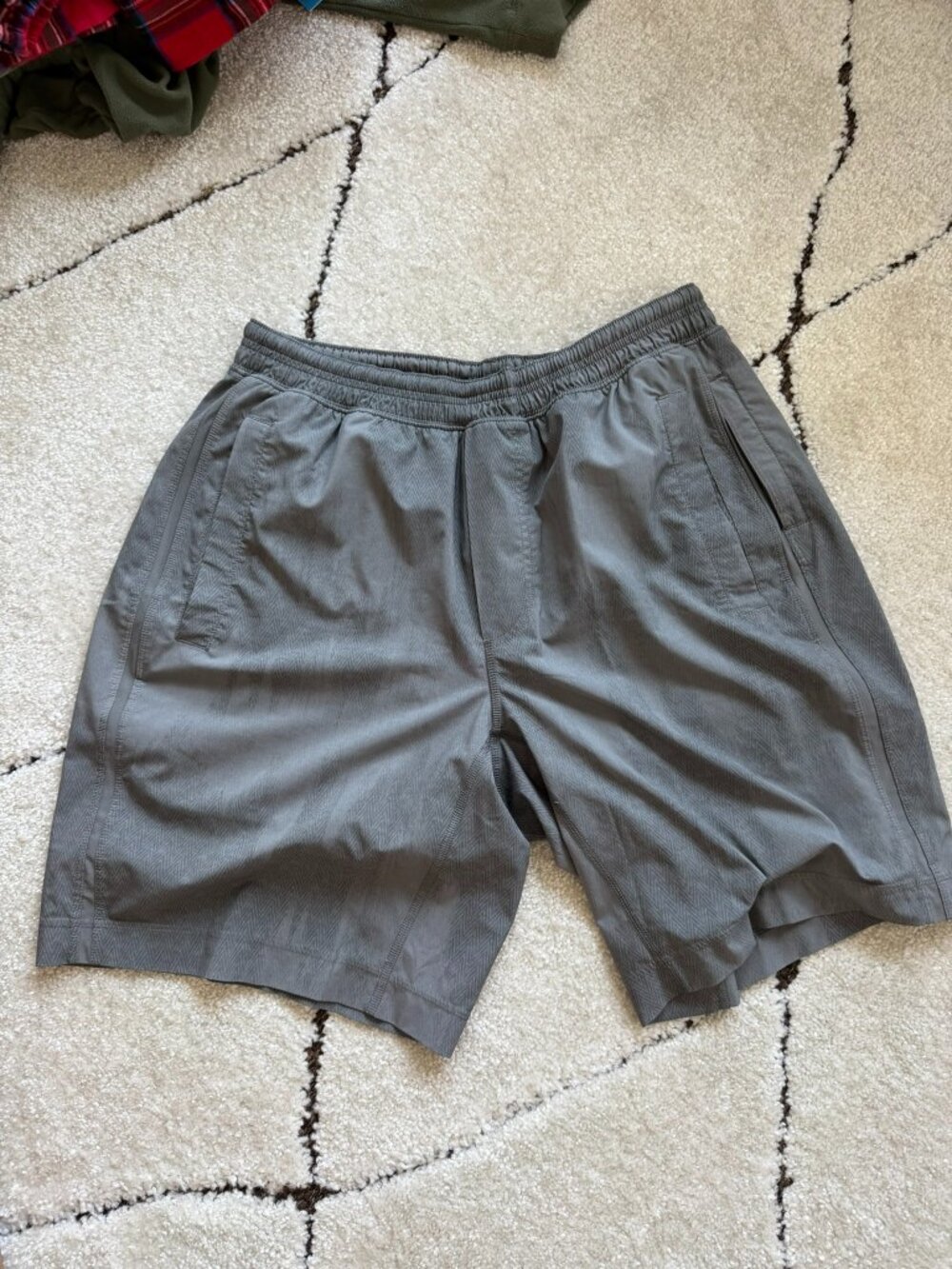 Lululemon Dark Heather Gray Lined Shorts